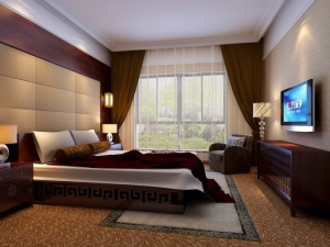 欧式简约卧室模型设计