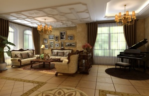 欧式古典客厅模型设计