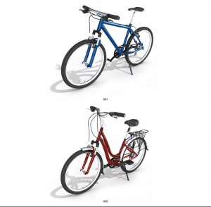 自行车3D模型设计