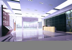 企业前台大厅3D模型设计