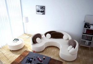 白色家具沙发3D模型