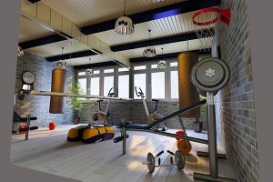 家居健身房3D效果图模型