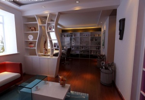 现代家居书房3D模型设计