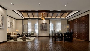 中式客厅模型效果图设计