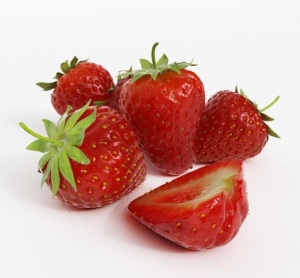 新鲜草莓3D模型效果图