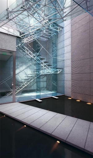 玻璃楼梯间3D模型