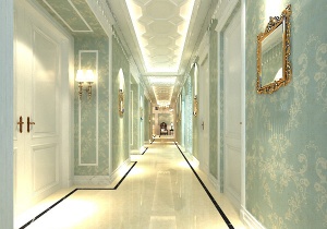 欧式酒店走廊模型