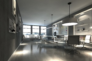 客厅3D模型效果图