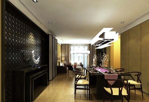 中式风格餐厅模型