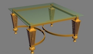金箔餐台3D模型