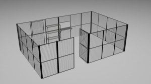 钢丝笼3D模型效果图设计
