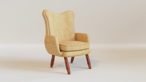 布艺沙发靠椅3D模型