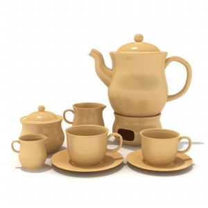 陶瓷茶具套装3D模型