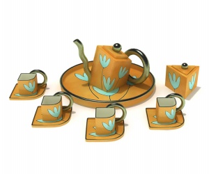 创意茶具套装3D模型