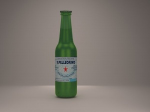 绿色啤酒瓶3D模型