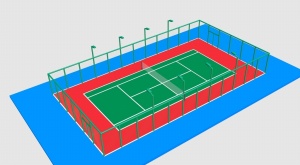 网球场3D模型设计
