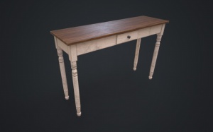 简约木桌3D模型设计