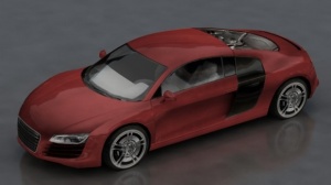 红色汽车3D模型设计