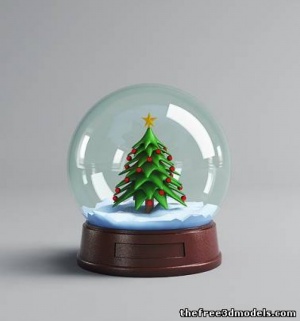 圣诞树水晶球3D模型