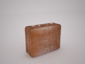 复古手提箱3D模型设计