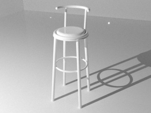 白色高脚椅3D模型