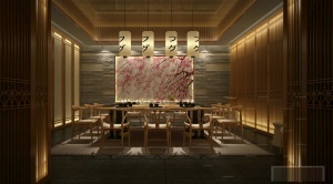 日式餐厅包间模型设计