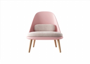 粉色单人椅家具模型