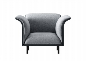 灰色单人椅家具模型