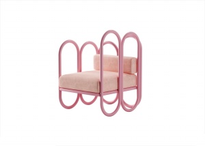 粉色创意单人沙发模型