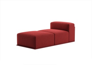 红色多人沙发模型设计
