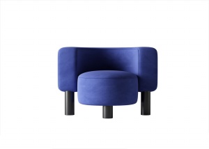 紫色单人沙发模型设计