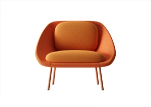 橙色单人沙发模型设计
