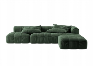墨绿色多人沙发模型设计