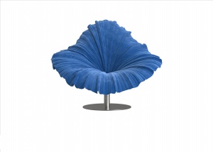 花型靠椅3D模型设计