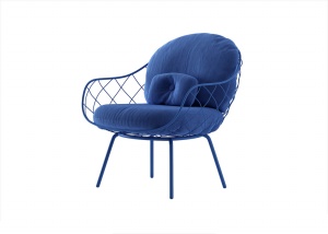 蓝色时尚靠椅模型设计