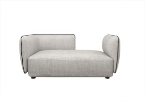 灰色长型沙发模型设计