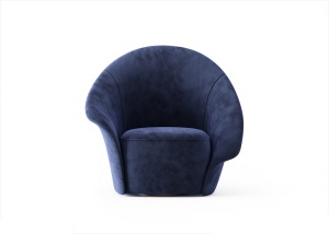 宝蓝色单人沙发3D模型