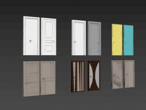 多款卧室门3D模型设计