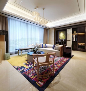 新中式客厅家装模型
