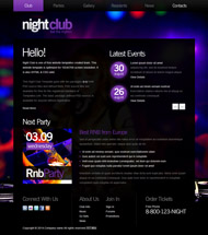 紫色夜场俱乐部html5模板