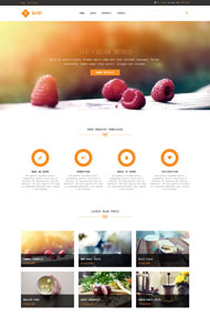 橙色风格餐厅网站模板