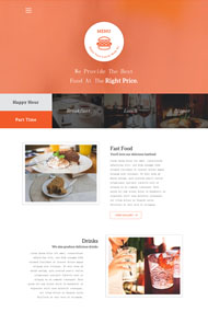 休闲饮品店CSS网站模板