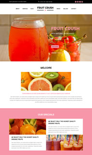 榨果汁饮料店网站模板