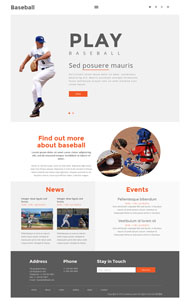 棒球运动html5网站模板