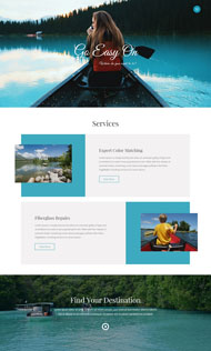 html5划船漂流旅游网站模板