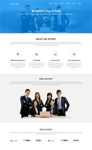HTML5蓝色商务企业网站模板
