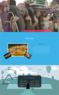 快乐游乐园HTML5网页模板