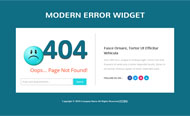 蓝色404网站错误页面模板