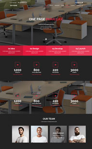 办公家具设计公司单页模板