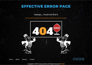 html5黑色404页面模板